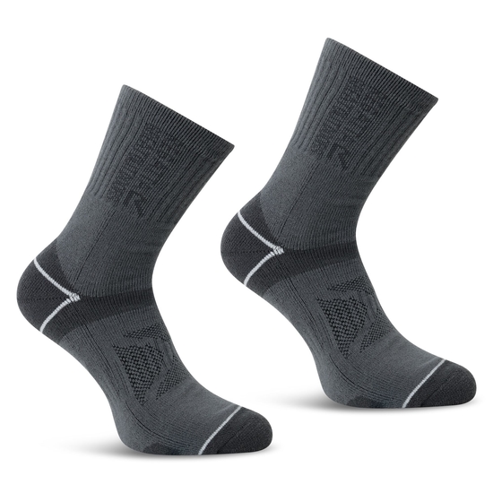 2 Pack Blister Protection II Sock | Granite Light Steel