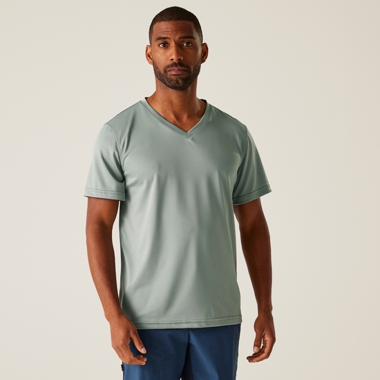 Men's Fingal V-Neck T-Shirt | Glacier