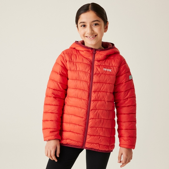 Kids' Hooded Marizion Padded Jacket | Red Sky Mineral Red