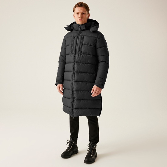 Men's Mottere Longline Padded Jacket | Black Black
