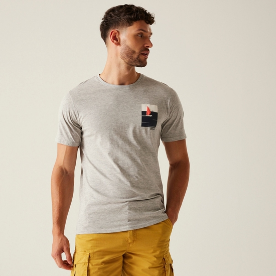 Men's Cline IX T-Shirt | Grey Marl Boat