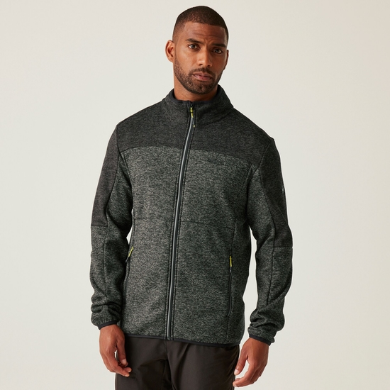 Men's Elram Full Zip Fleece | Granite Grey Black
