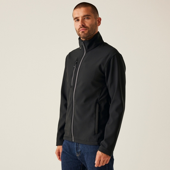 Men's Honestly Made Recycled Softshell Jacket | Black