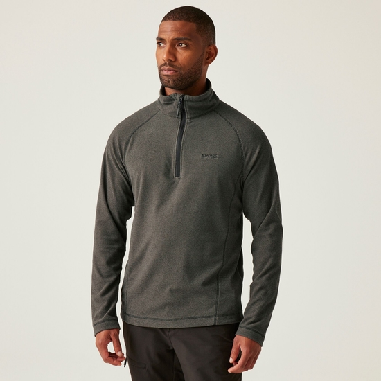Men's Montes Lightweight Half Zip Fleece | Treetop Black