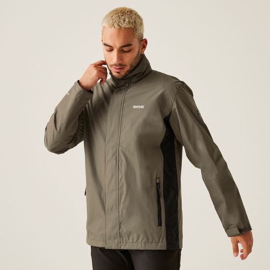Men's Matt Waterproof Jacket | Crocodile Black