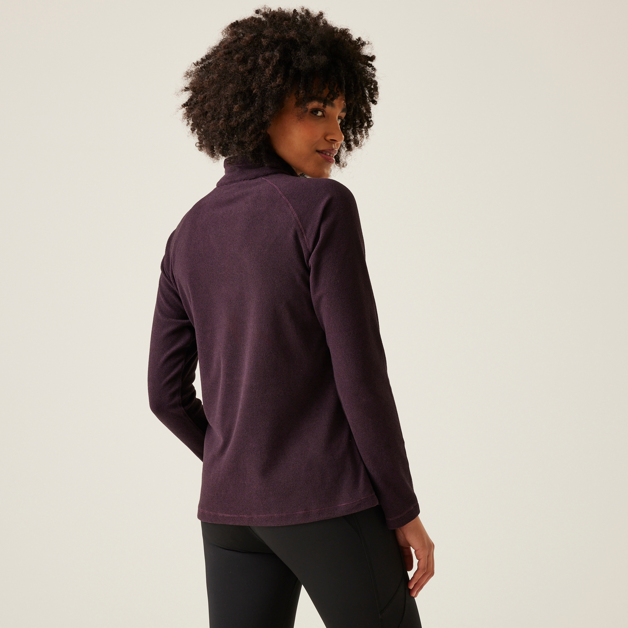 Women's Montes Lightweight Half-Zip Fleece | Deep Plum Black
