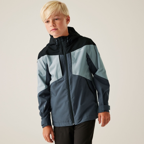 Kids' Highton VI Waterpoof Jacket | Seal Grey Cloudy Grey Black
