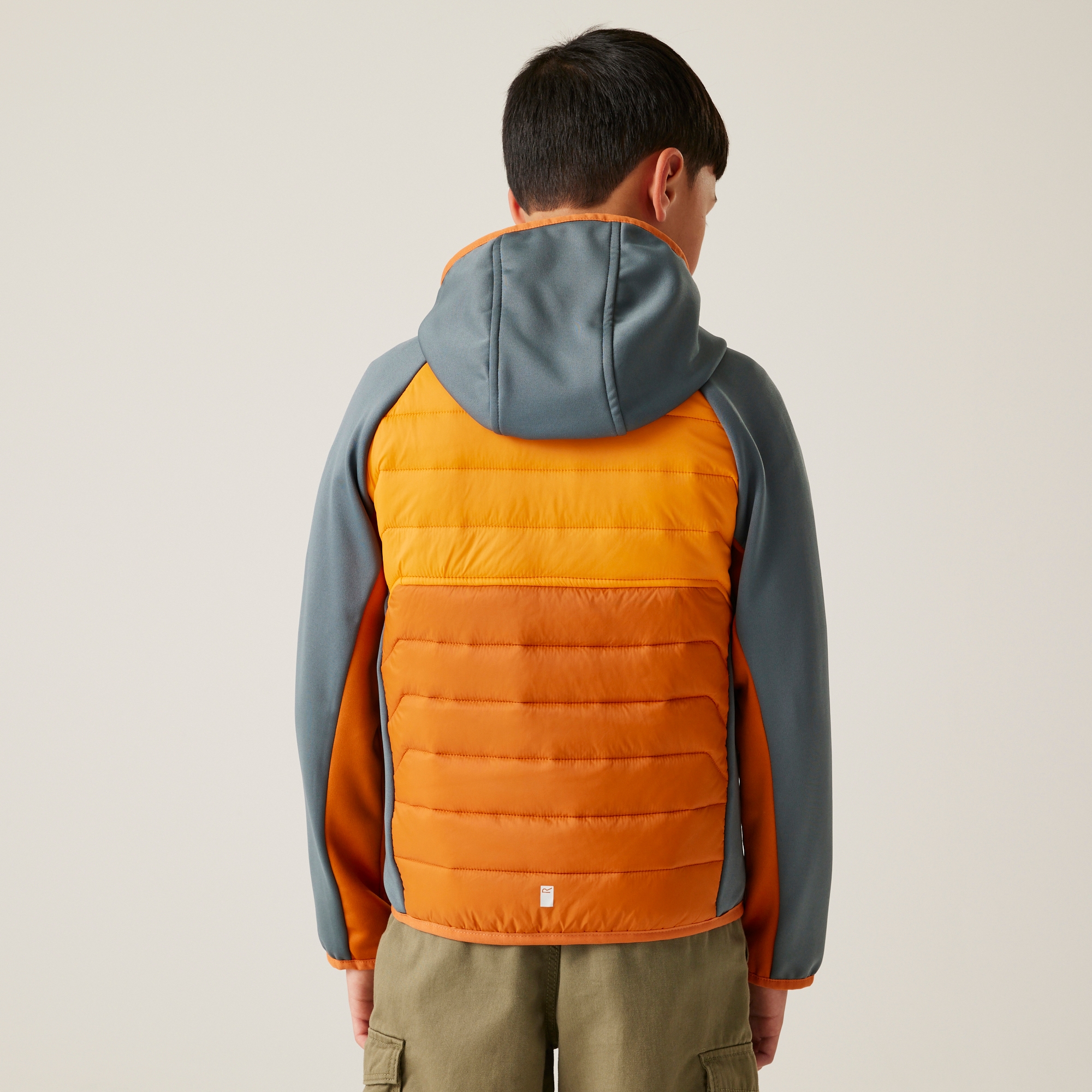 Kids' Kielder IX Hybrid Jacket | Fox Bright Marigold Stormy Weather