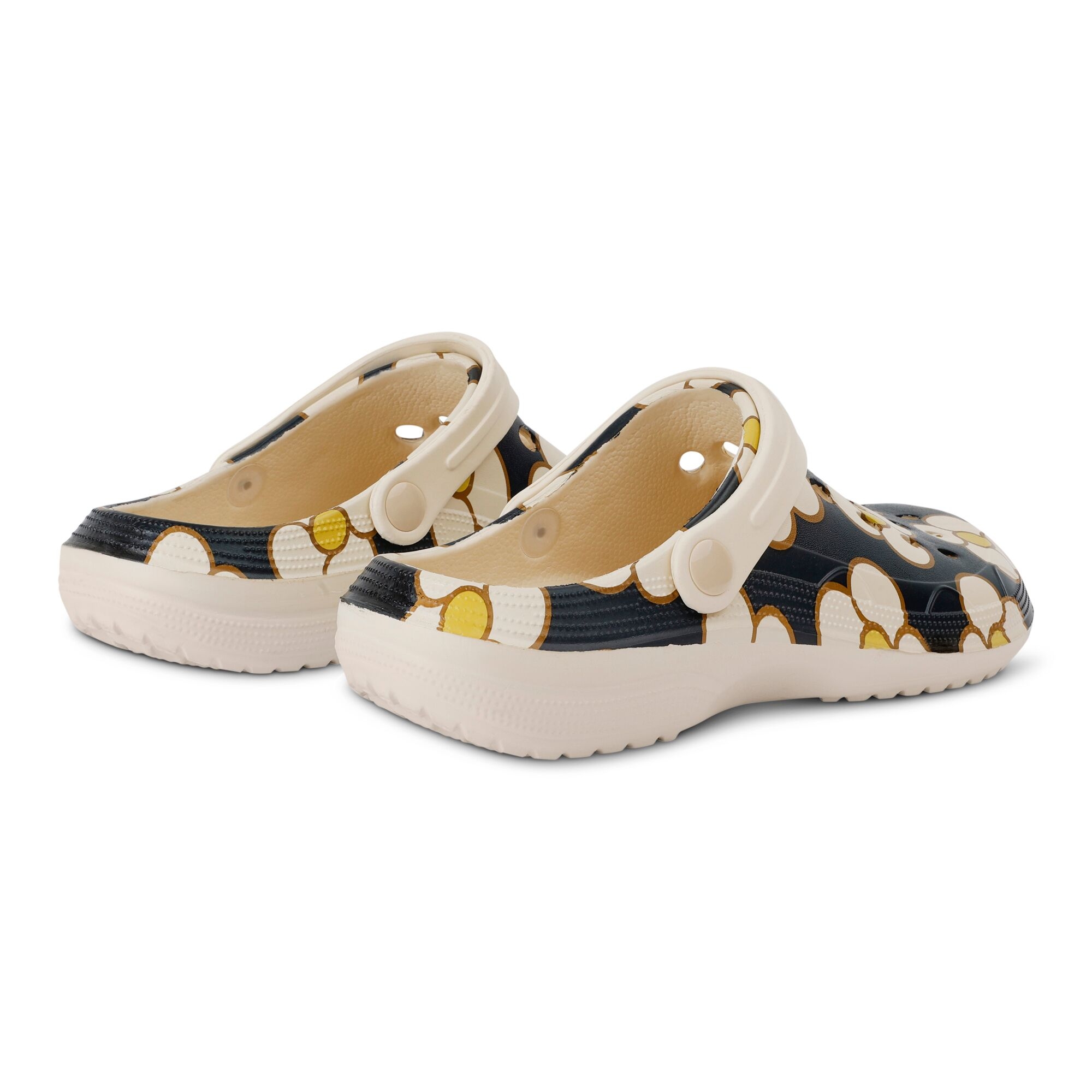 Orla Kiely Clog Sandals | Spinning Flower Black