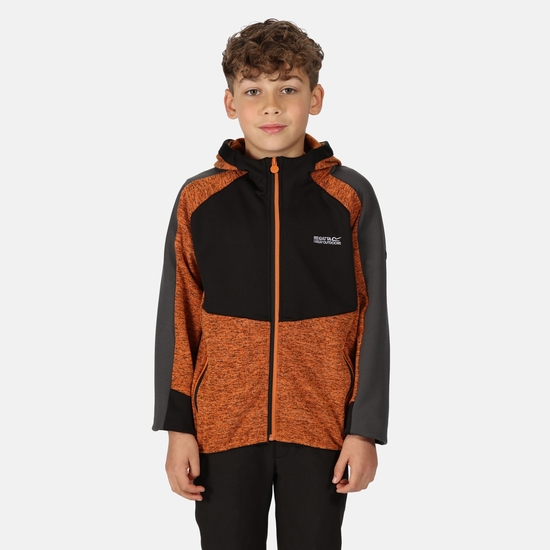 Kids' Dissolver VI Marl Knit Fleece | Autumn Maple Black Dark Grey