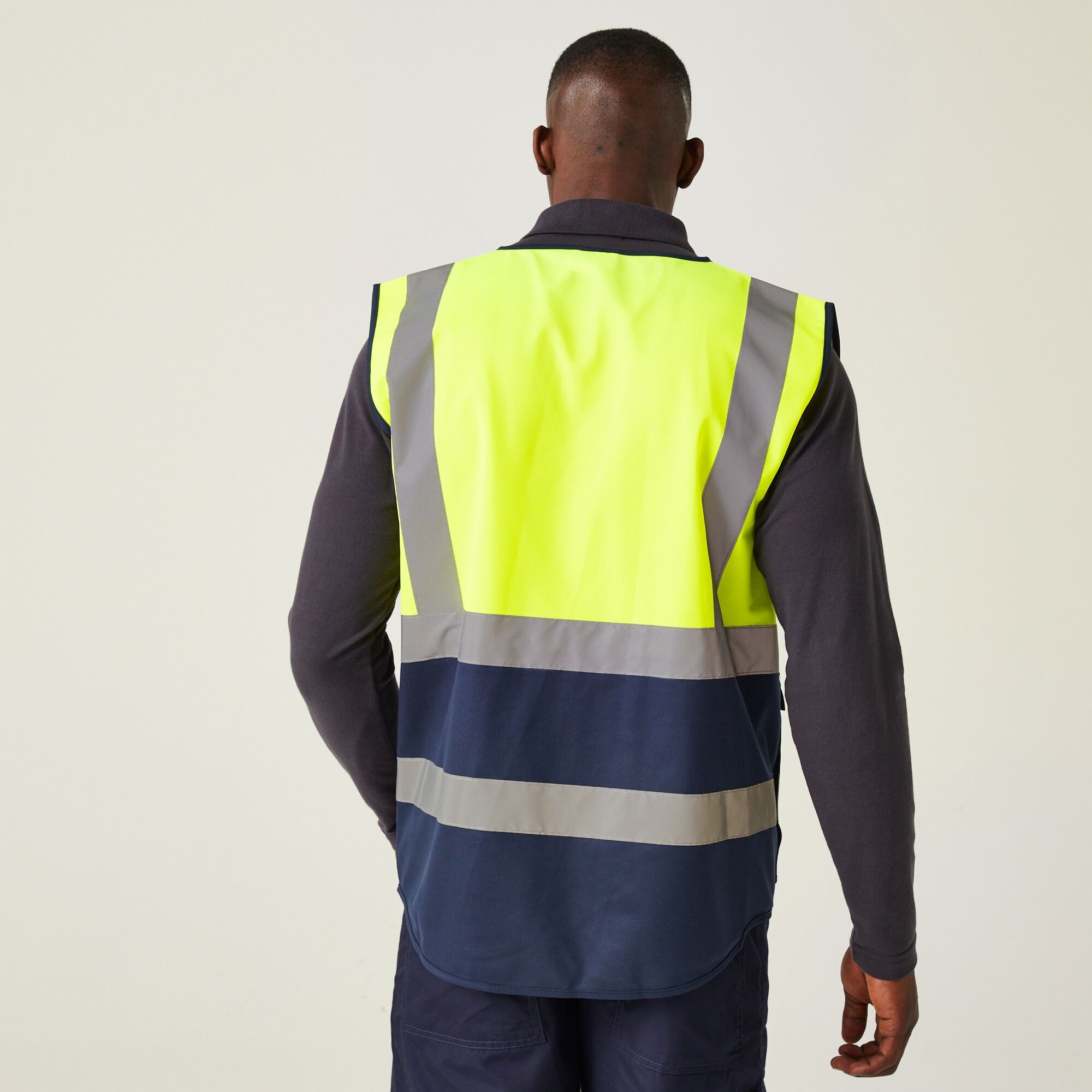 Men's Pro HI-VIS Executive Vest | Yellow Navy
