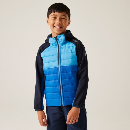 Kids' Kielder IX Hybrid Jacket | Olympian Blue Elysium Blue Navy Tango Tangerine