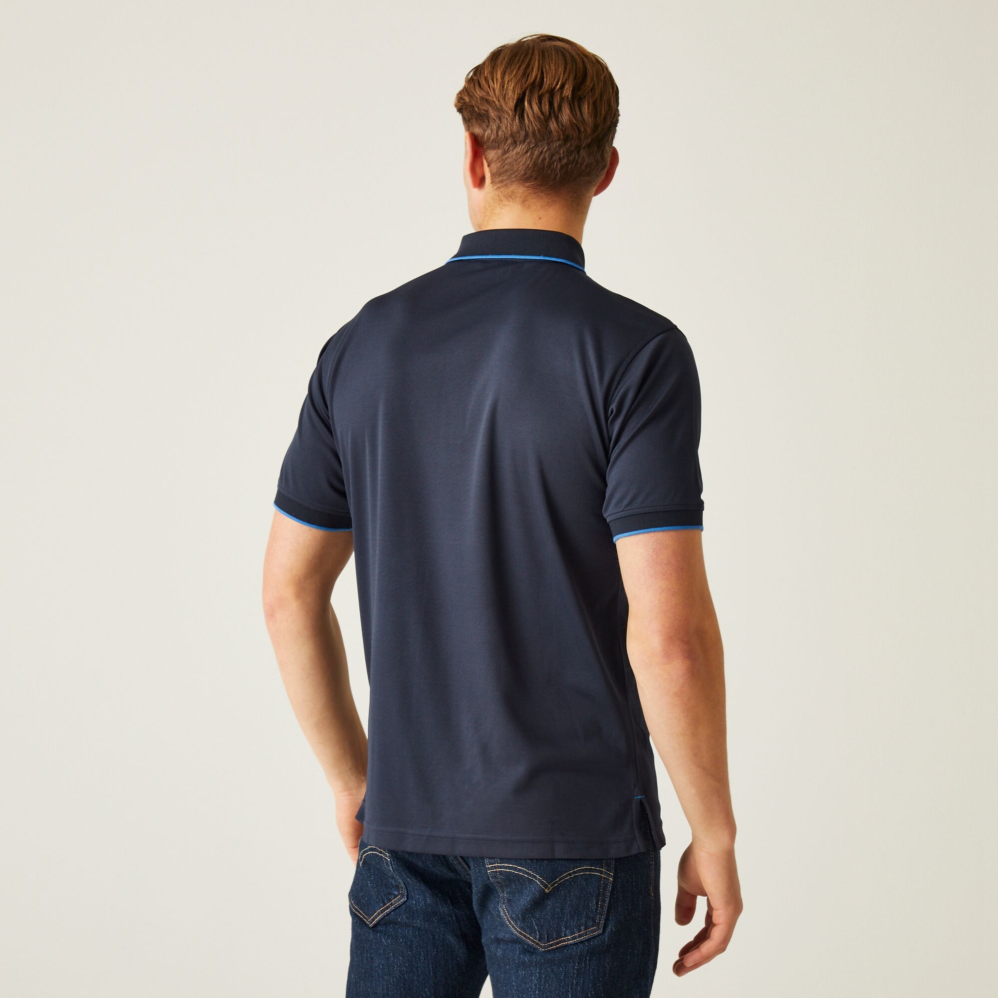 Men's Navigate Short Sleeve Polo Shirt | Navy French Blue