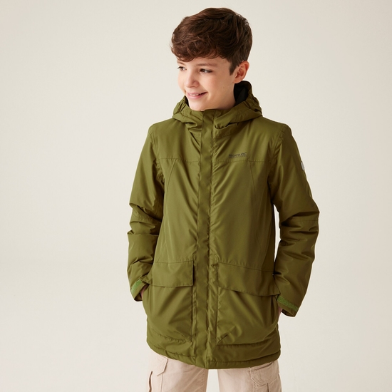 Kids' Farbank Waterproof Jacket | Nephrite Green Black
