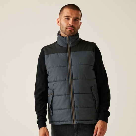 Men's Altoona Insulated Quilted Gilet | Seal Grey Black