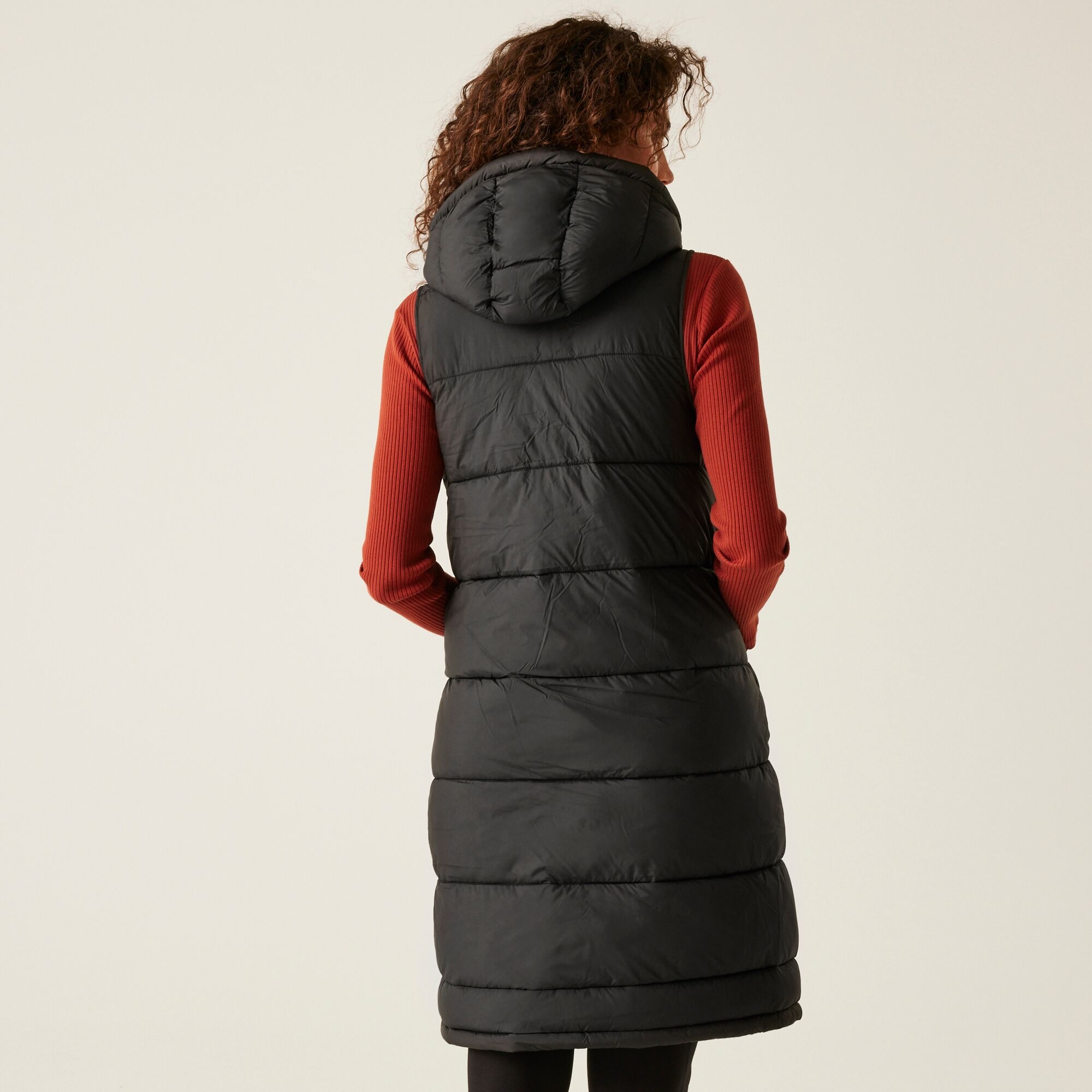 Women's Ganella Quilted Longline Gilet | Black