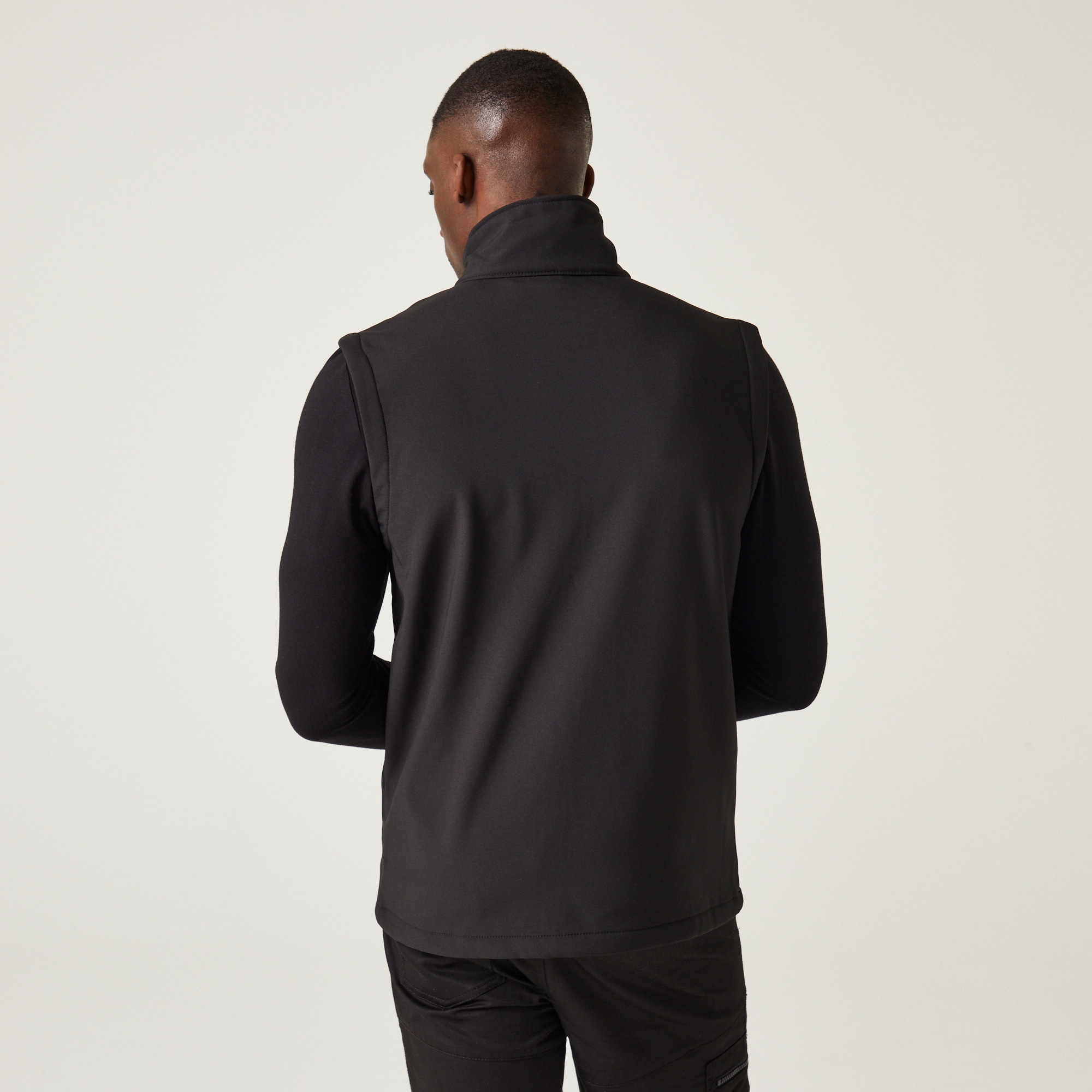 Men's Navigate 2 Layer Softshell Bodywarmer | Black Orange Pop