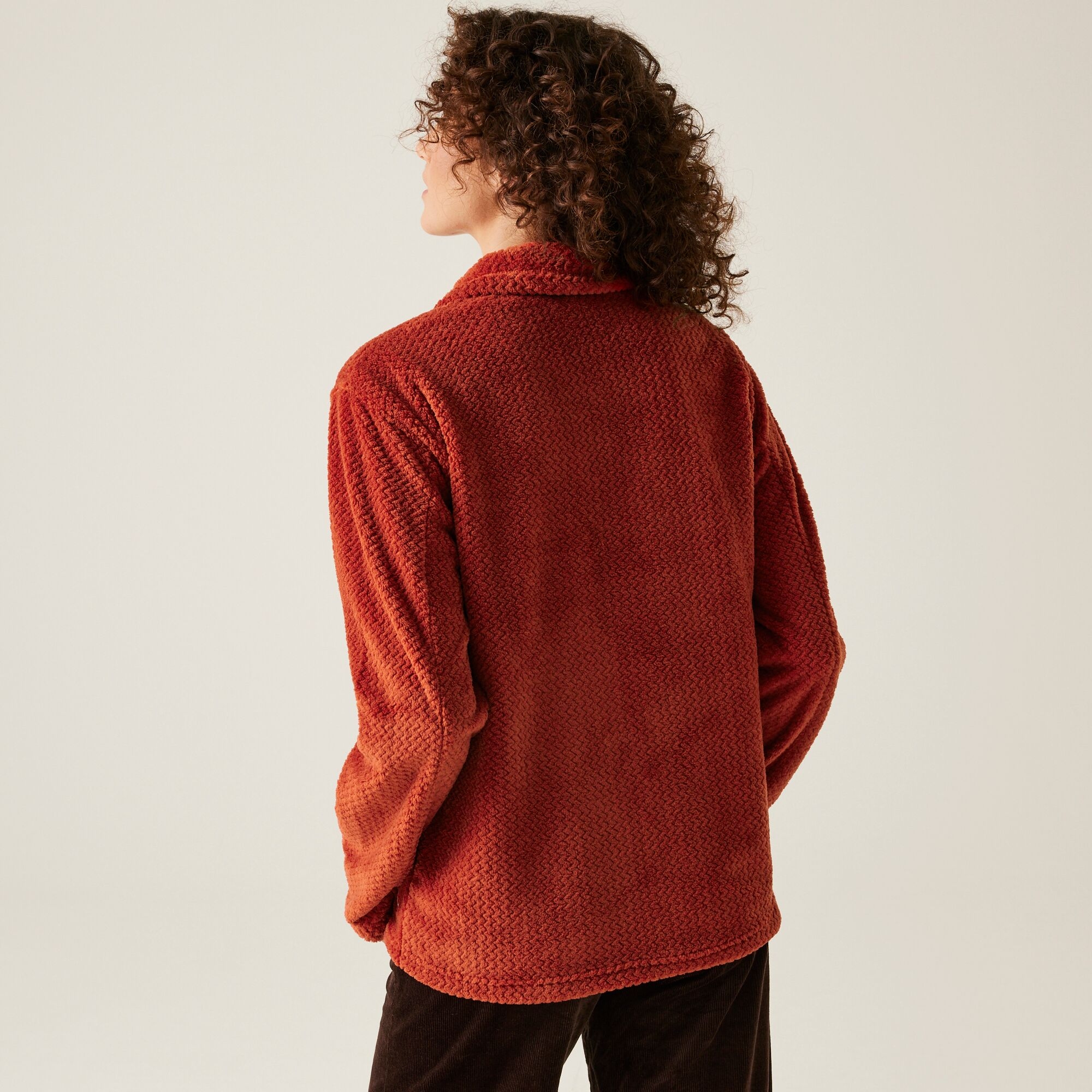 Women's Heidy Fluffy Full Zip Fleece | Red Ochre
