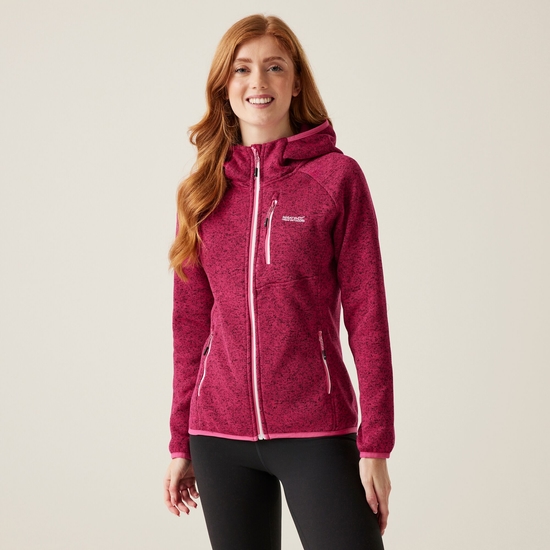 Women's Newhill Hooded Fleece | Deep Pink