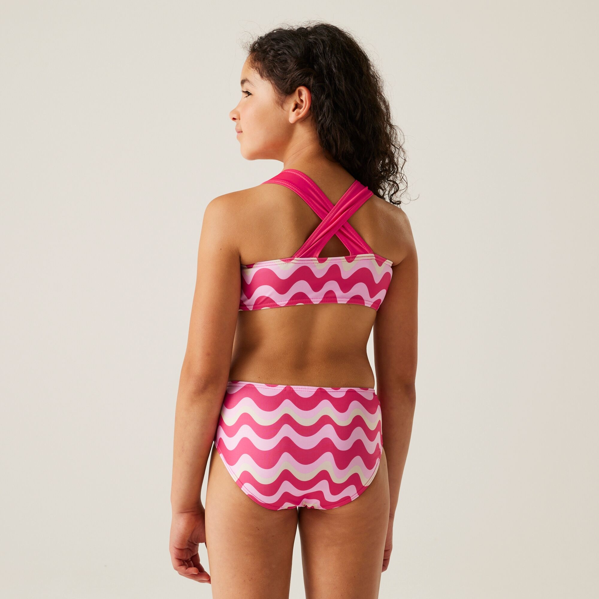 Kids' Dakaria III Bikini Set | Pop Wavy Stripe