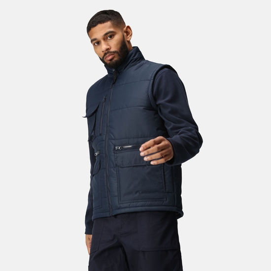 Men's Steller Multi Zip Insulated Bodywarmer | Navy