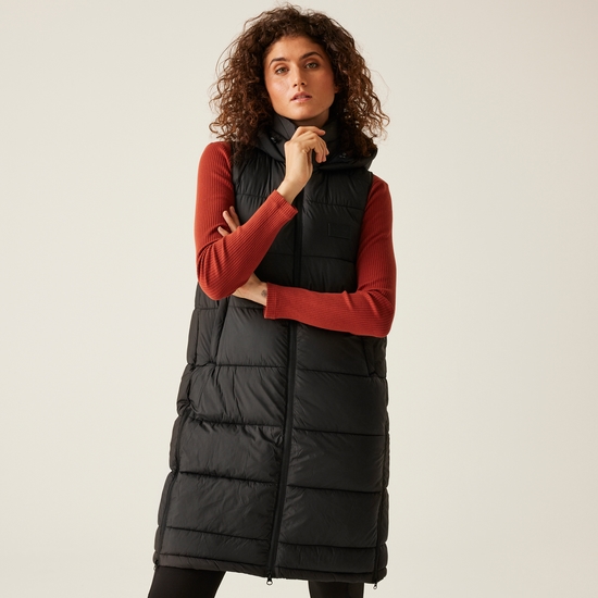 Women's Ganella Quilted Longline Gilet | Black