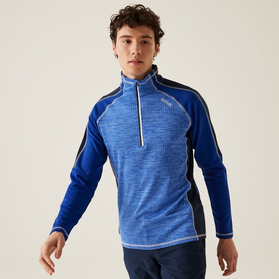 Men's Hepley Half Zip Lightweight Fleece | Strong Blue New Royal