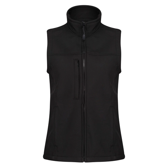 Women's Flux Softshell Body Warmer | Seal Grey Black