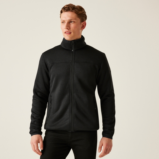 Men's Branleigh Full Zip Fleece | Black Marl