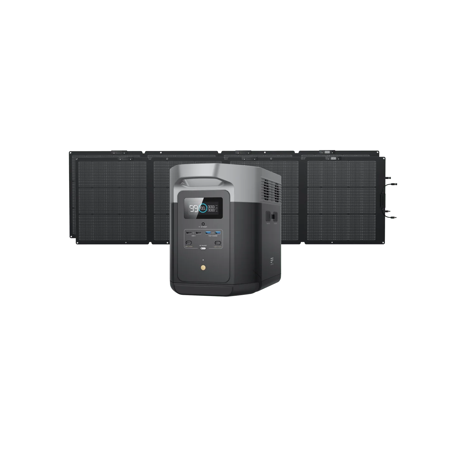 EcoFlow DELTA Max 2000 Portable Power Station + 220W Portable Solar Panel