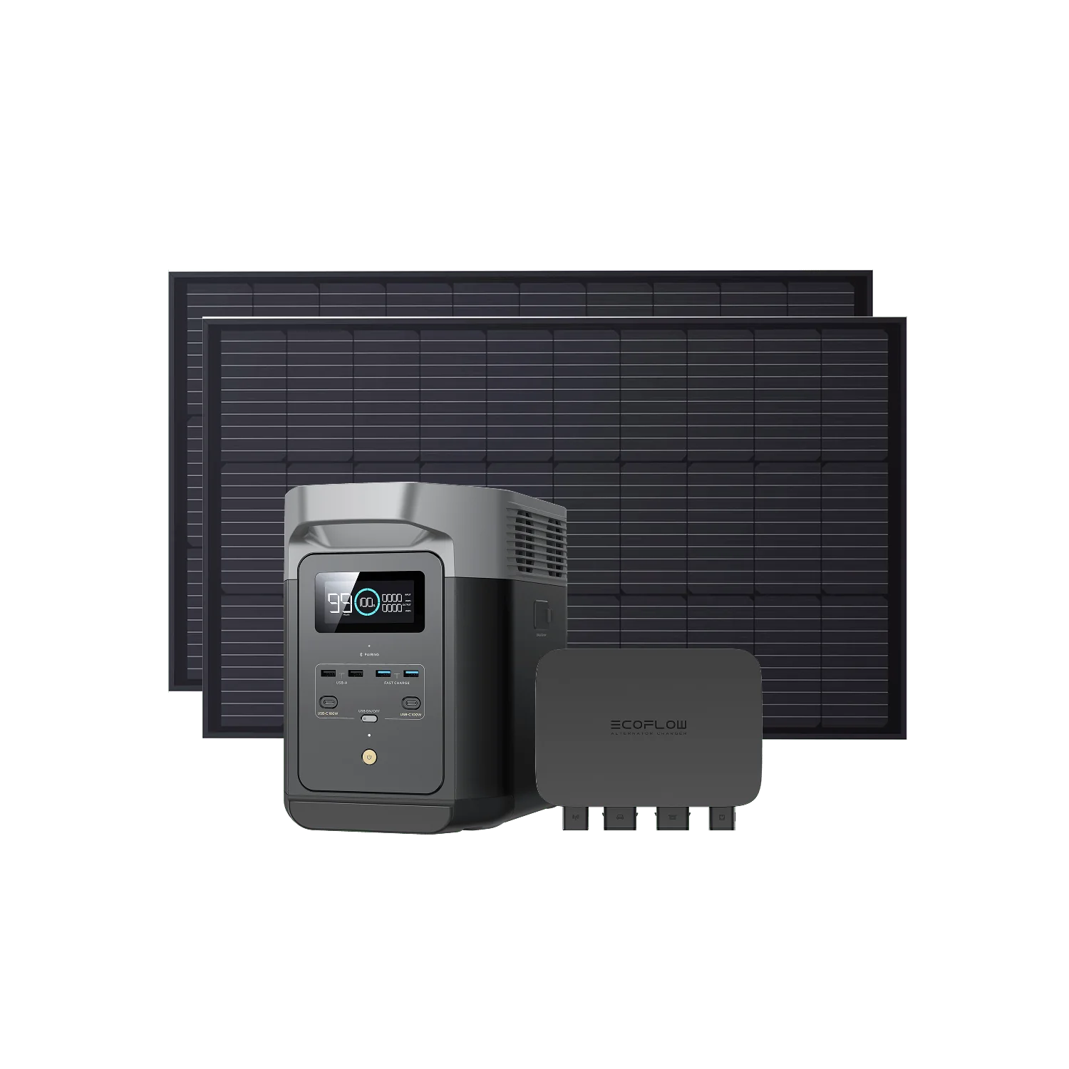 EcoFlow DELTA 2 + 2 x 100W RIGID + 800W Alternator Charger