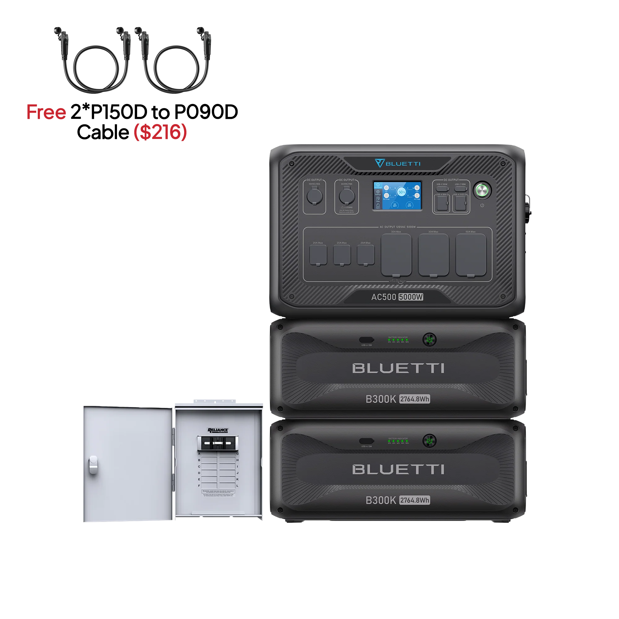 BLUETTI AC500+2*B300K | Solar Generator