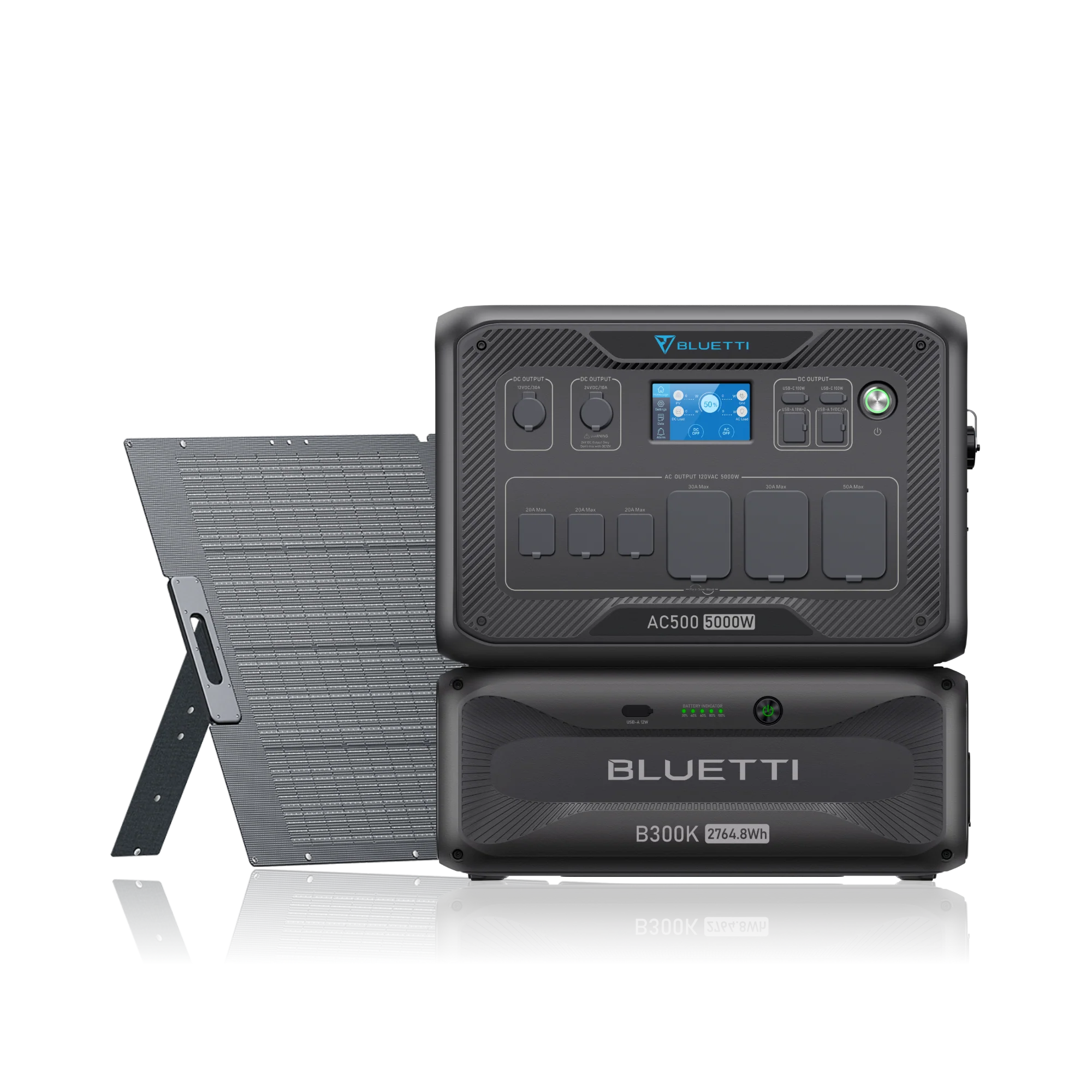 BLUETTI AC500+B300K+350W Solar (Free P090D-P150D Cable) | Home Battery Backup