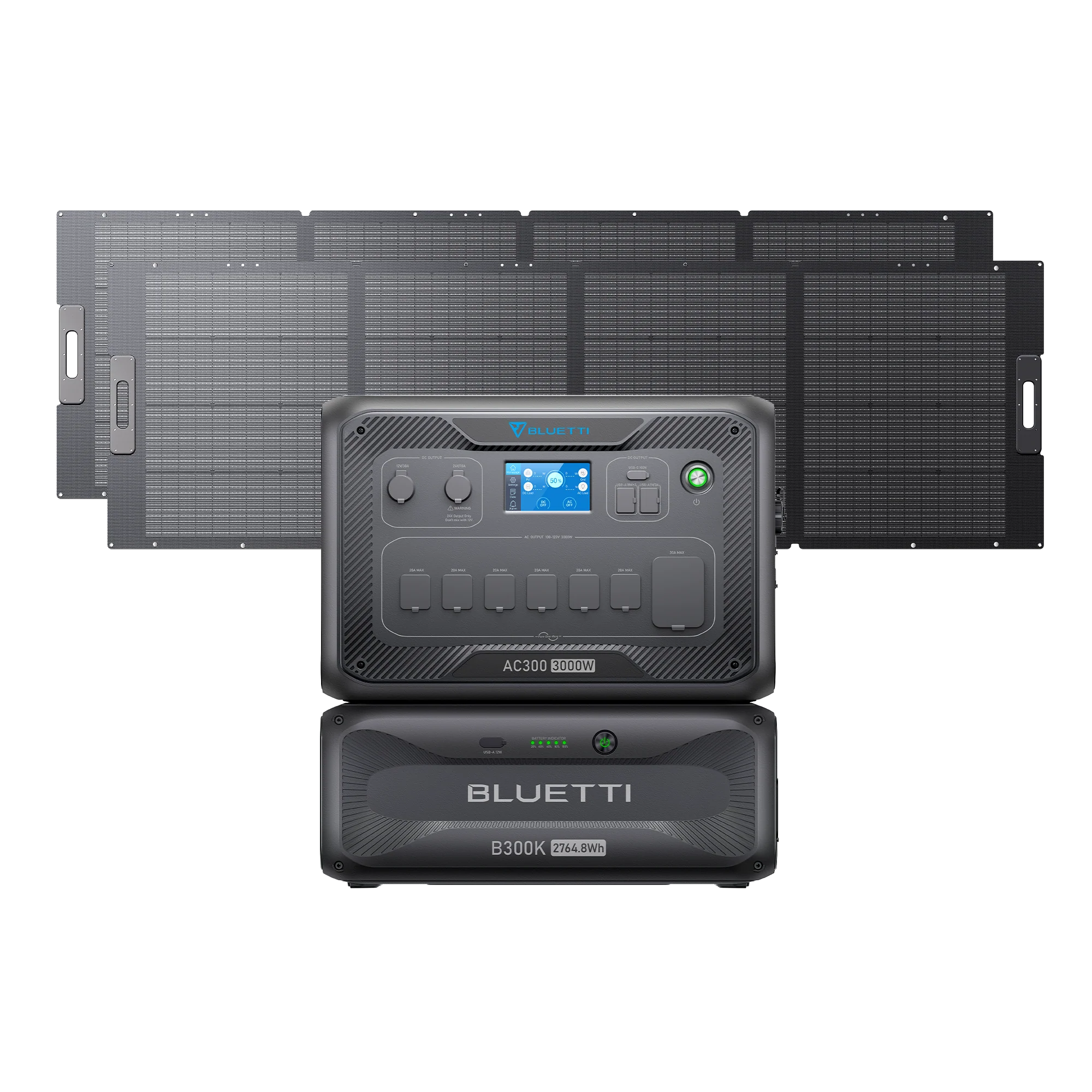 BLUETTI AC300+B300K+2*350W Solar | Home Battery Backup