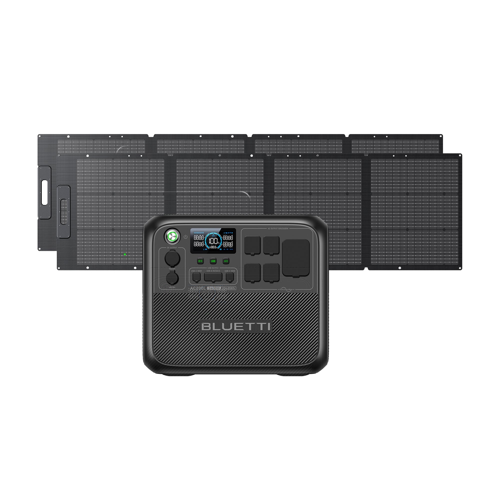 BLUETTI AC200L+2*PV200D Solar Kit-A