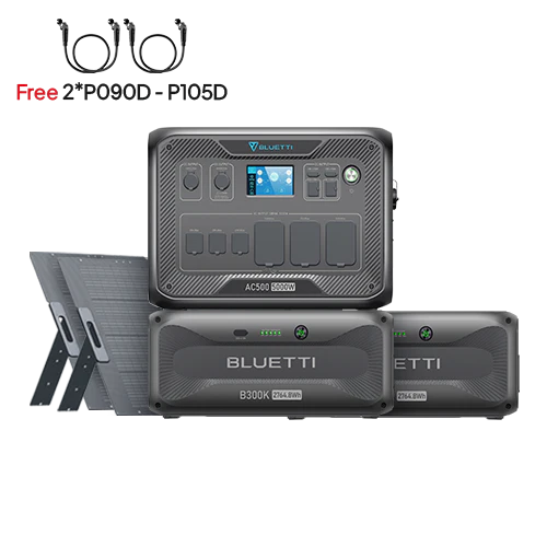 BLUETTI AC500+2*B300K+2*350W Solar | Home Battery Backup