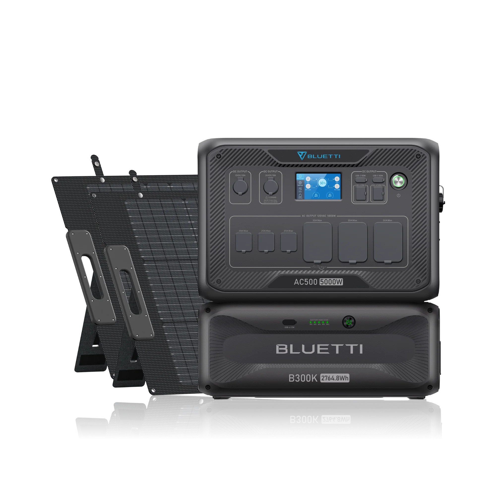 BLUETTI AC500+B300K+2*200W Solar (Free P090D-P150D Cable) | Home Battery Backup