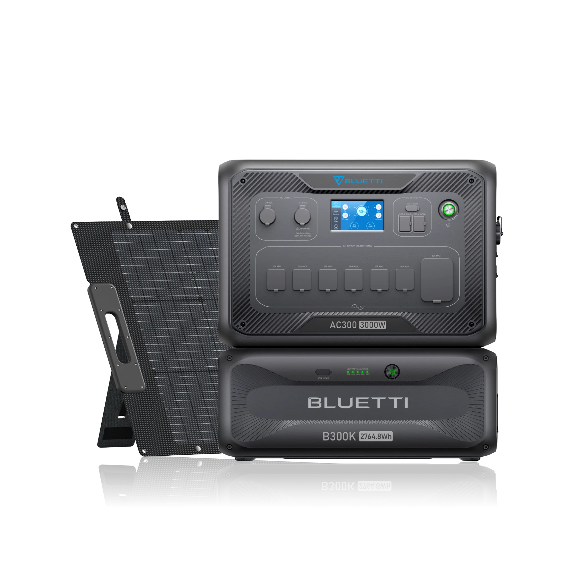 BLUETTI AC300+B300K+200W Solar | Home Battery Backup