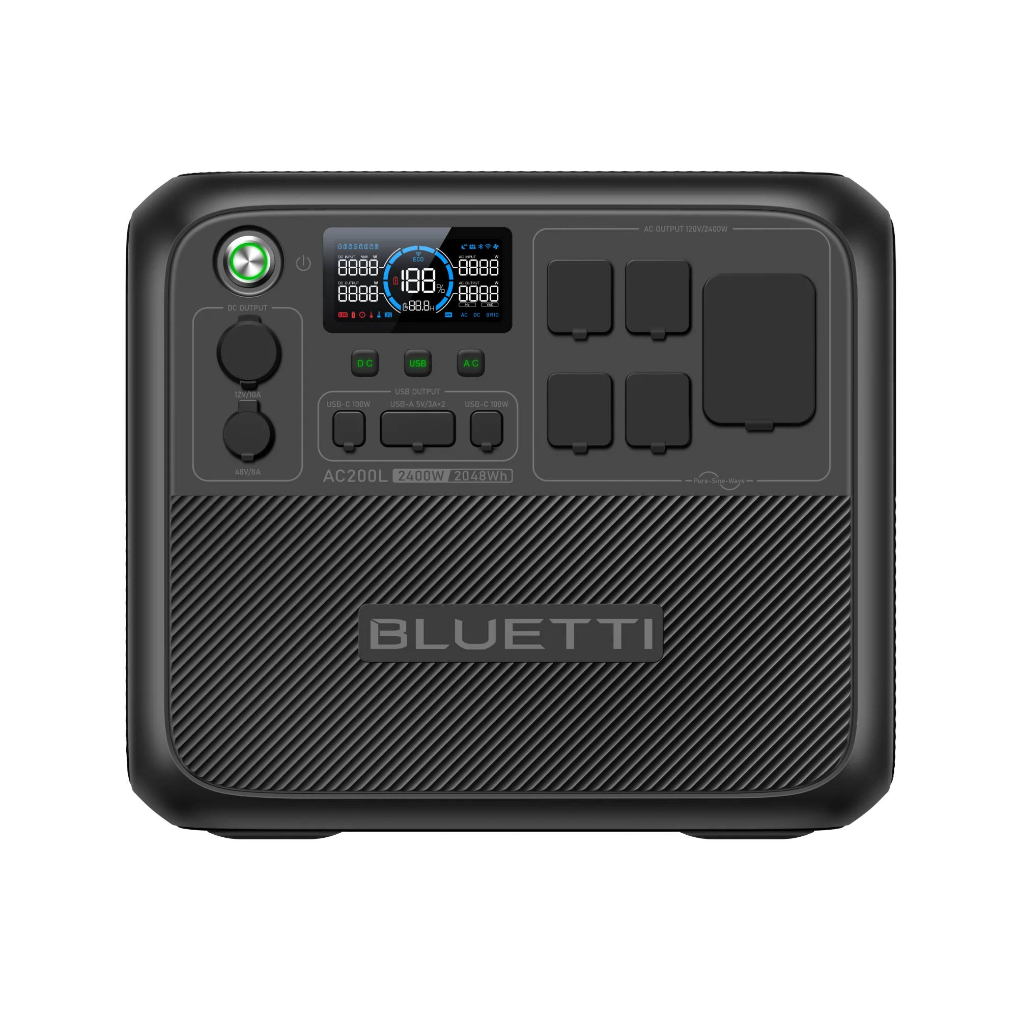 BLUETTI AC200L Solar Generator | 2,400W 2,048Wh