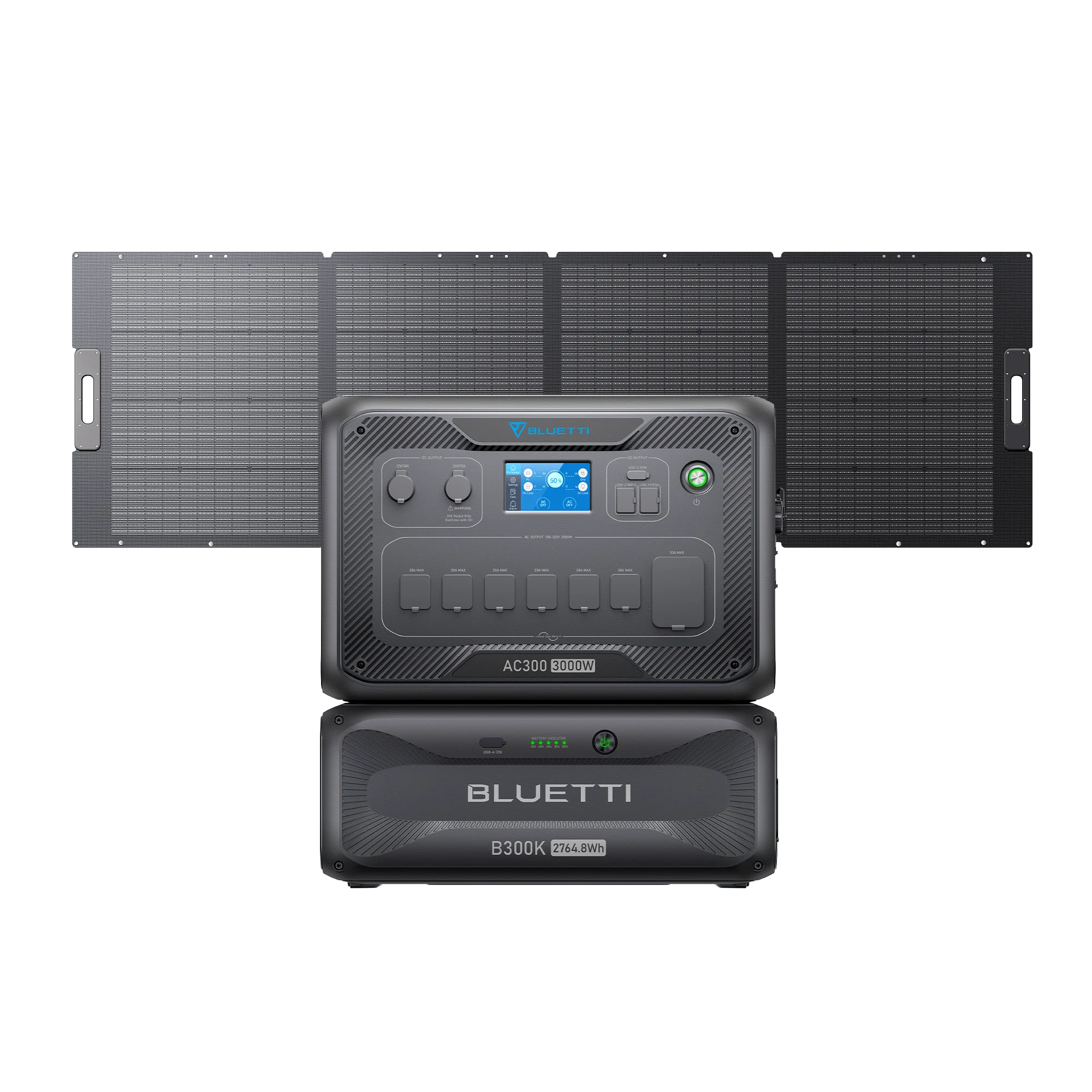 AC300+B300K+350W | Solar Generator