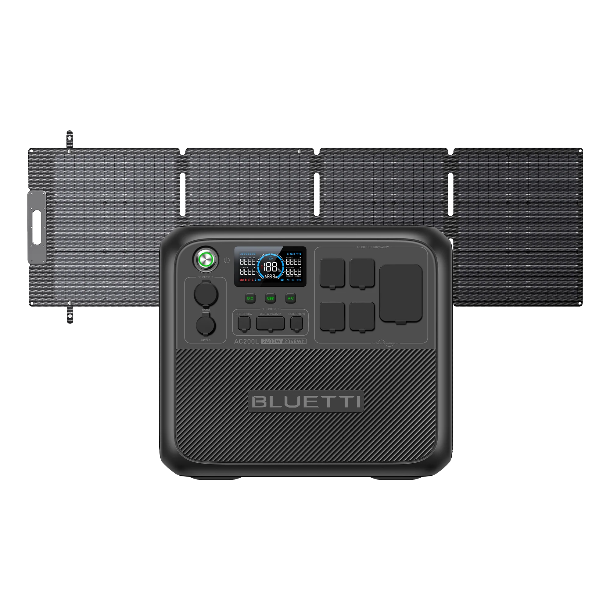 BLUETTI AC200L Solar Generator | 2,400W 2,048Wh