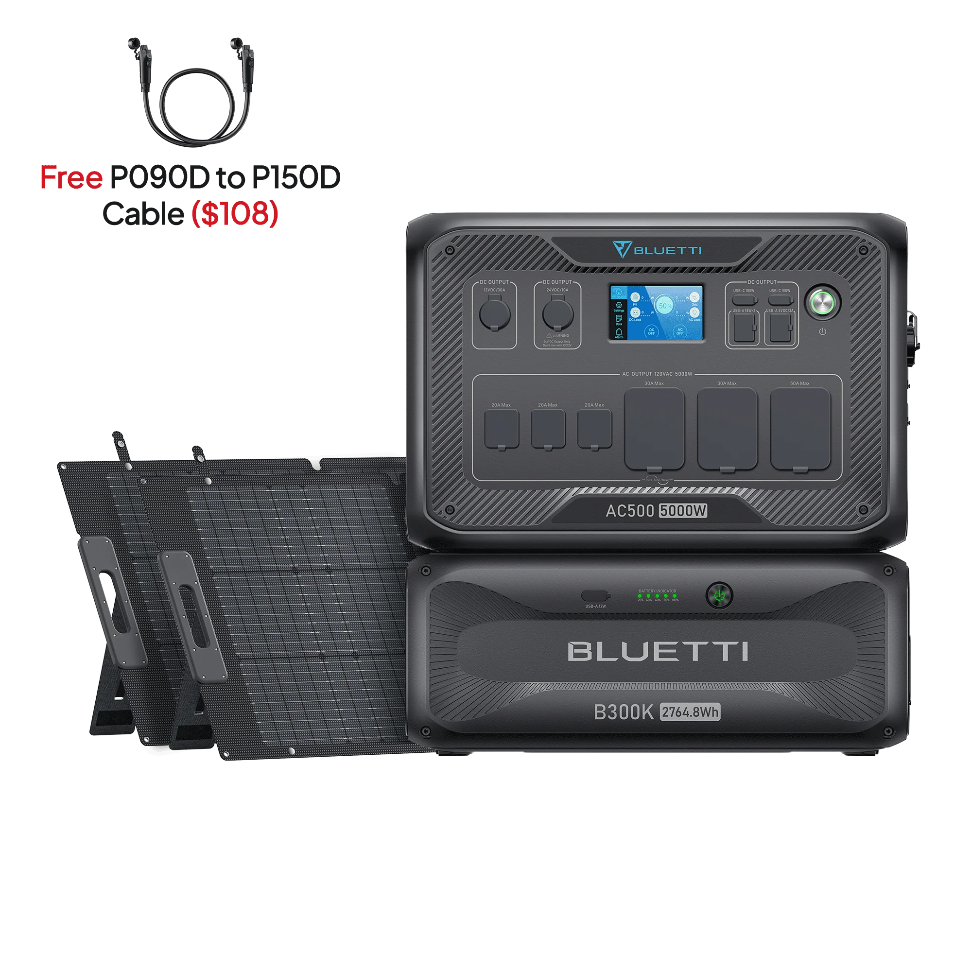 AC500+B300K+2*200W | Solar Generator