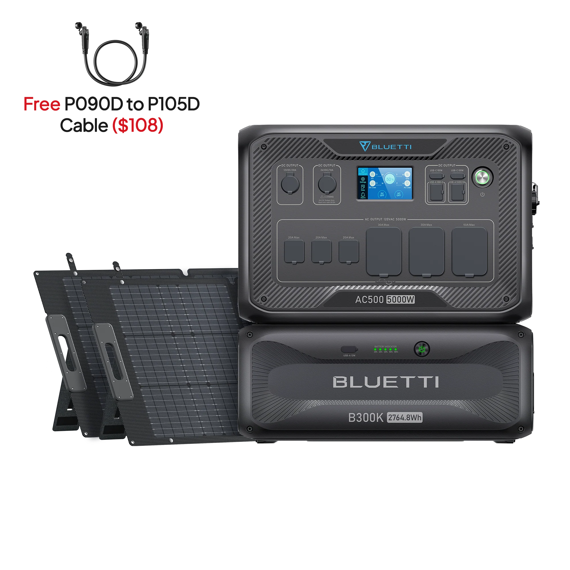 BLUETTI AC500+B300K+2*200W Solar-A