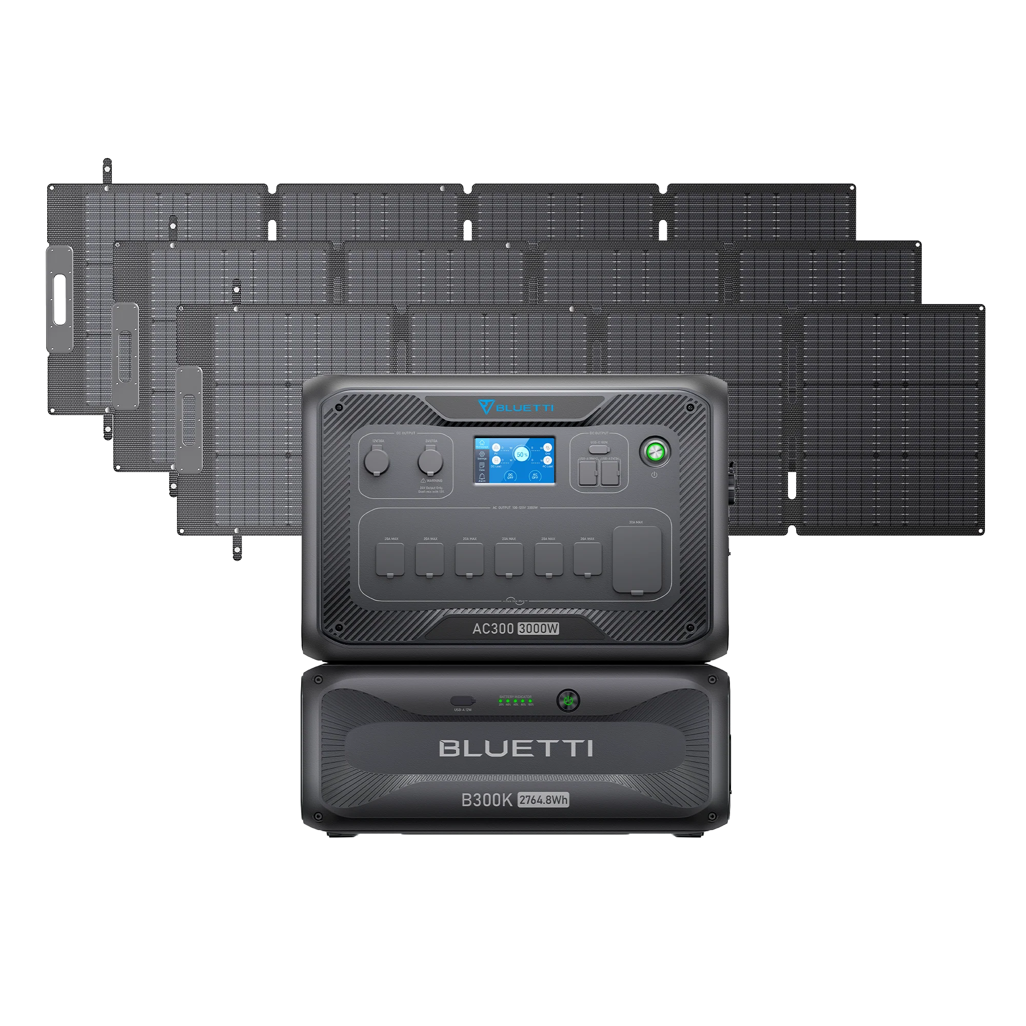 BLUETTI AC300+B300K+3*200W Solar | Home Battery Backup