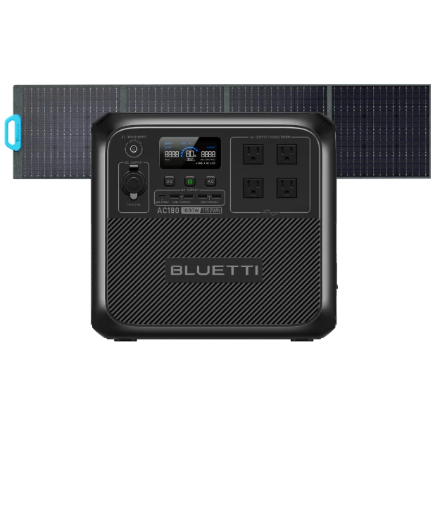 BLUETTI AC180+PV200 Solar Portable Power Station-A