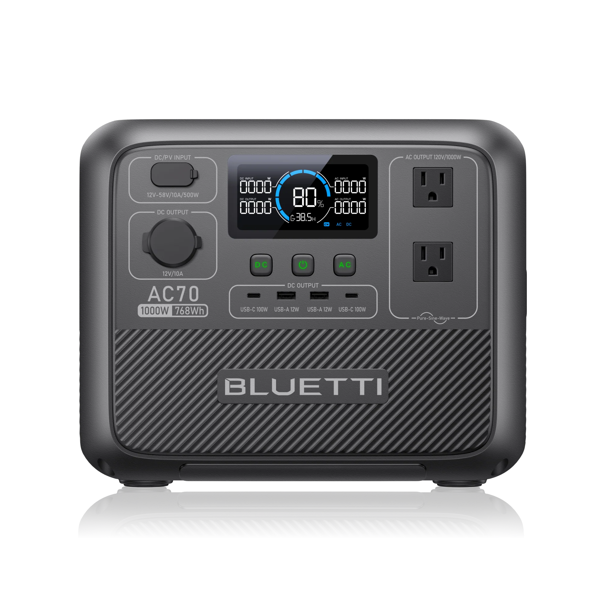 BLUETTI AC70 Portable Power Station | 1000W 768Wh