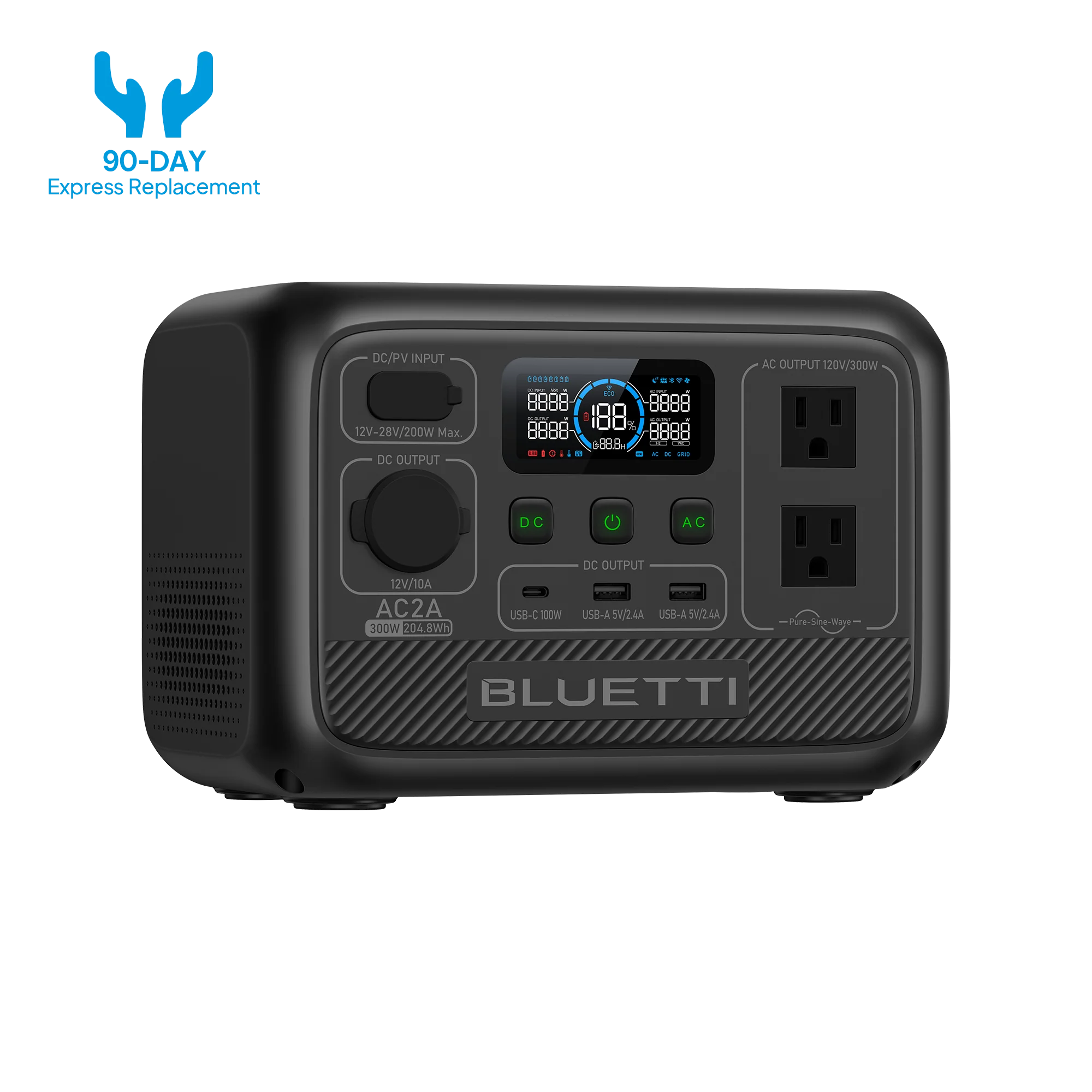 BLUETTI AC2A Portable Power Station | 300W 204Wh