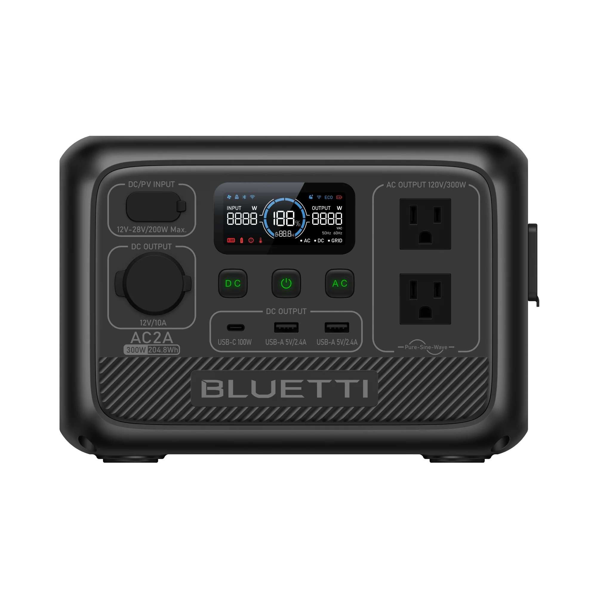 BLUETTI AC2A+SP100L Solar Generator | 300W, 204Wh