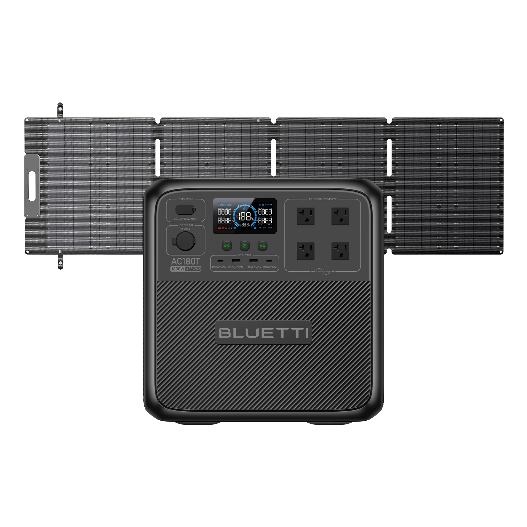 BLUETTI AC180T Solar Generator | 1,800W 1,433Wh