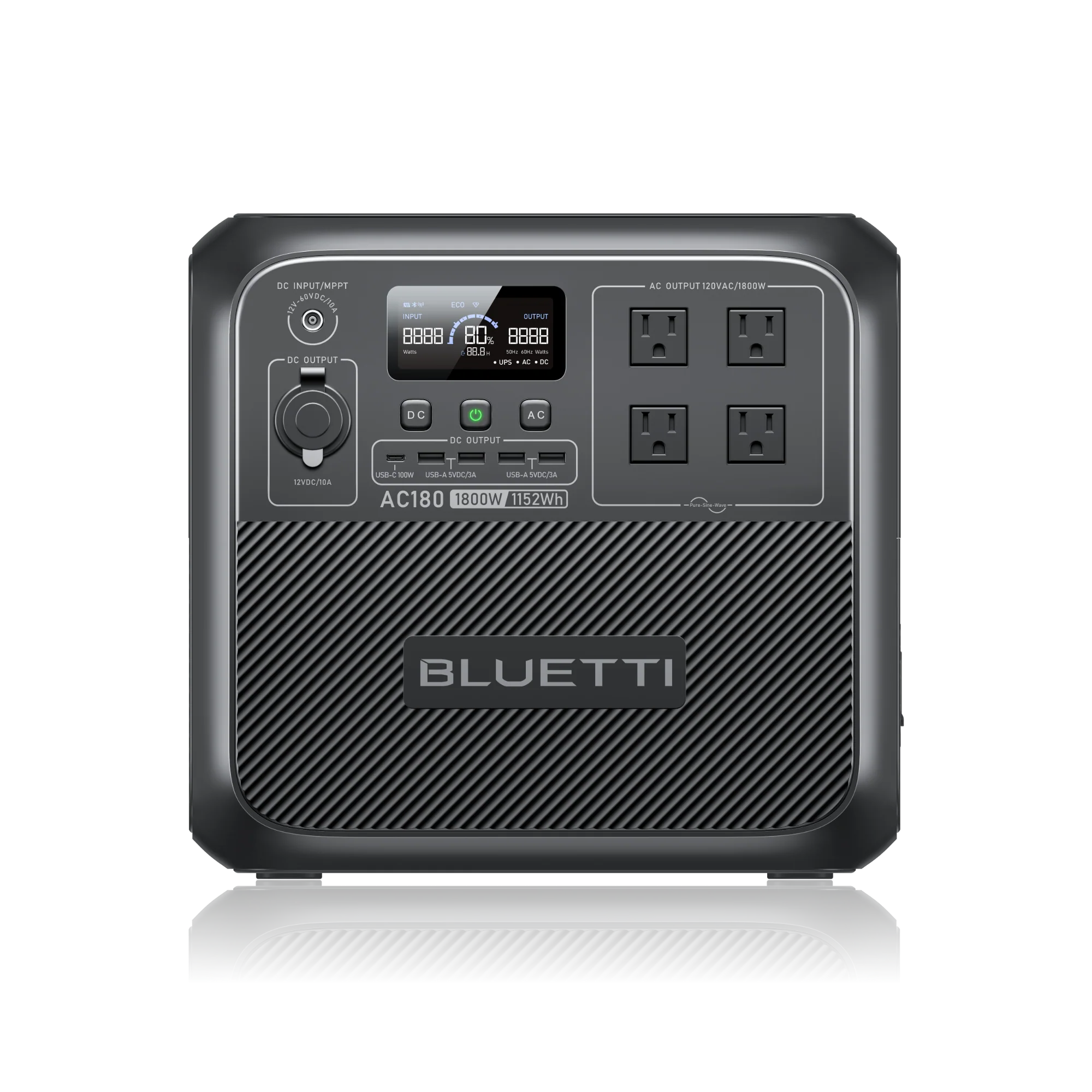 BLUETTI AC180 Solar Portable Power Station | 1,800W 1,152Wh